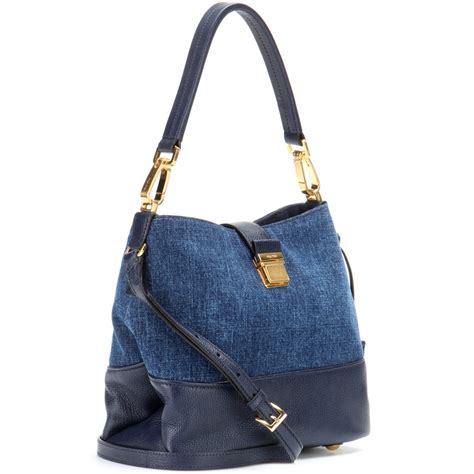 miu miu denim bucket bag|bucket bag mit lederdetails.